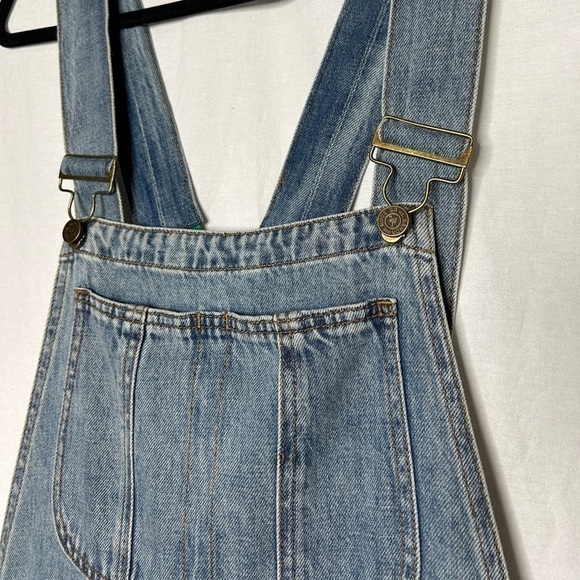 NWT Sandrine Rose x Free People Denim Overalls Size Medium - Picture 5 of 14